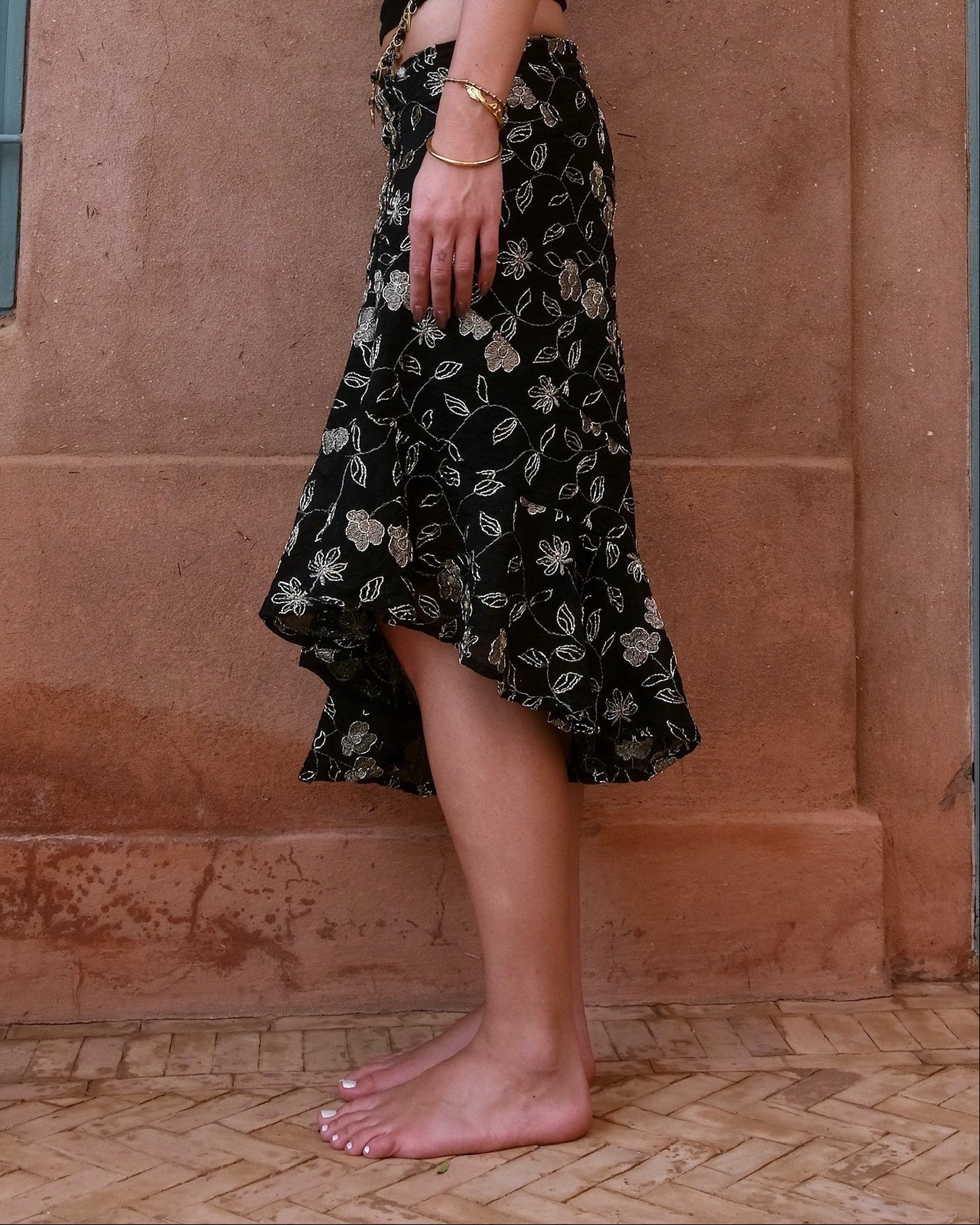 Waterfall skirt in 'Storm'