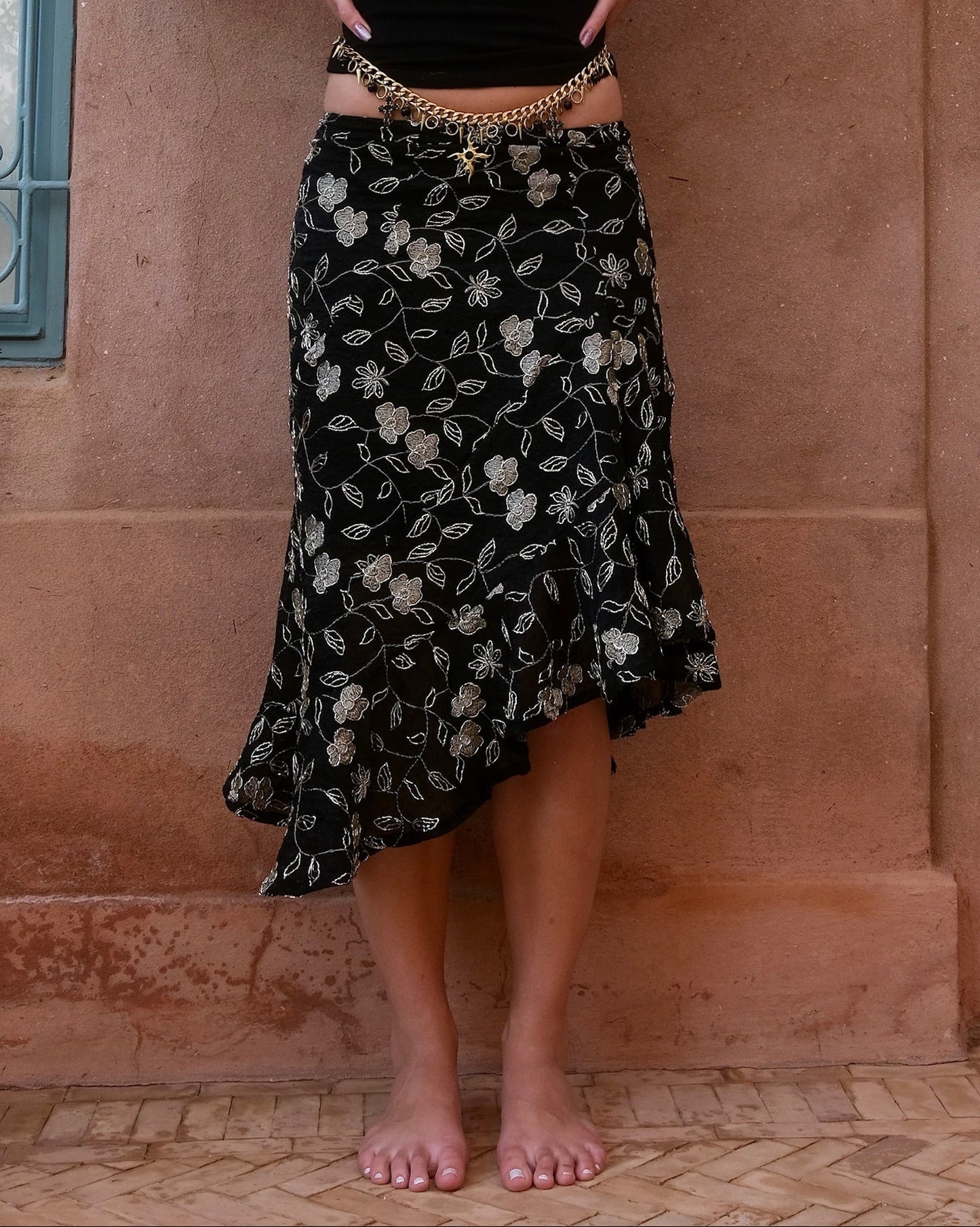 Waterfall skirt in 'Storm'