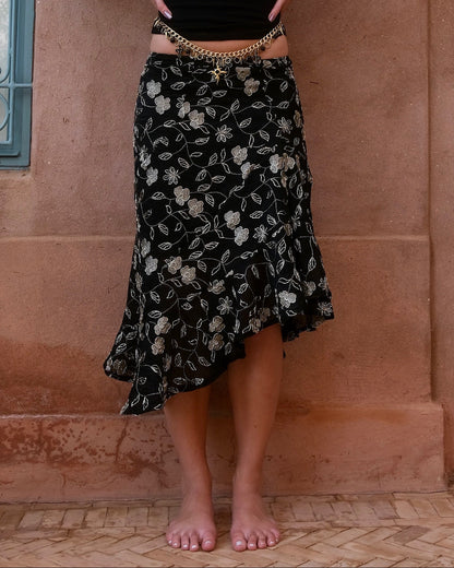 Waterfall skirt in 'Storm'
