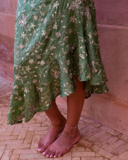 Waterfall skirt in 'Bottega'