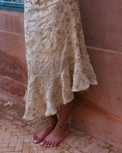 Waterfall skirt in 'Sahara'