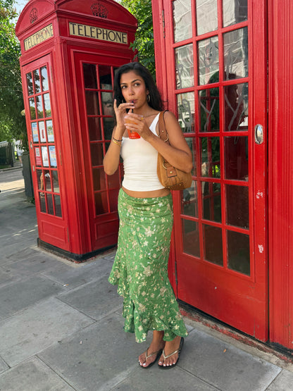 Waterfall skirt in 'Bottega'