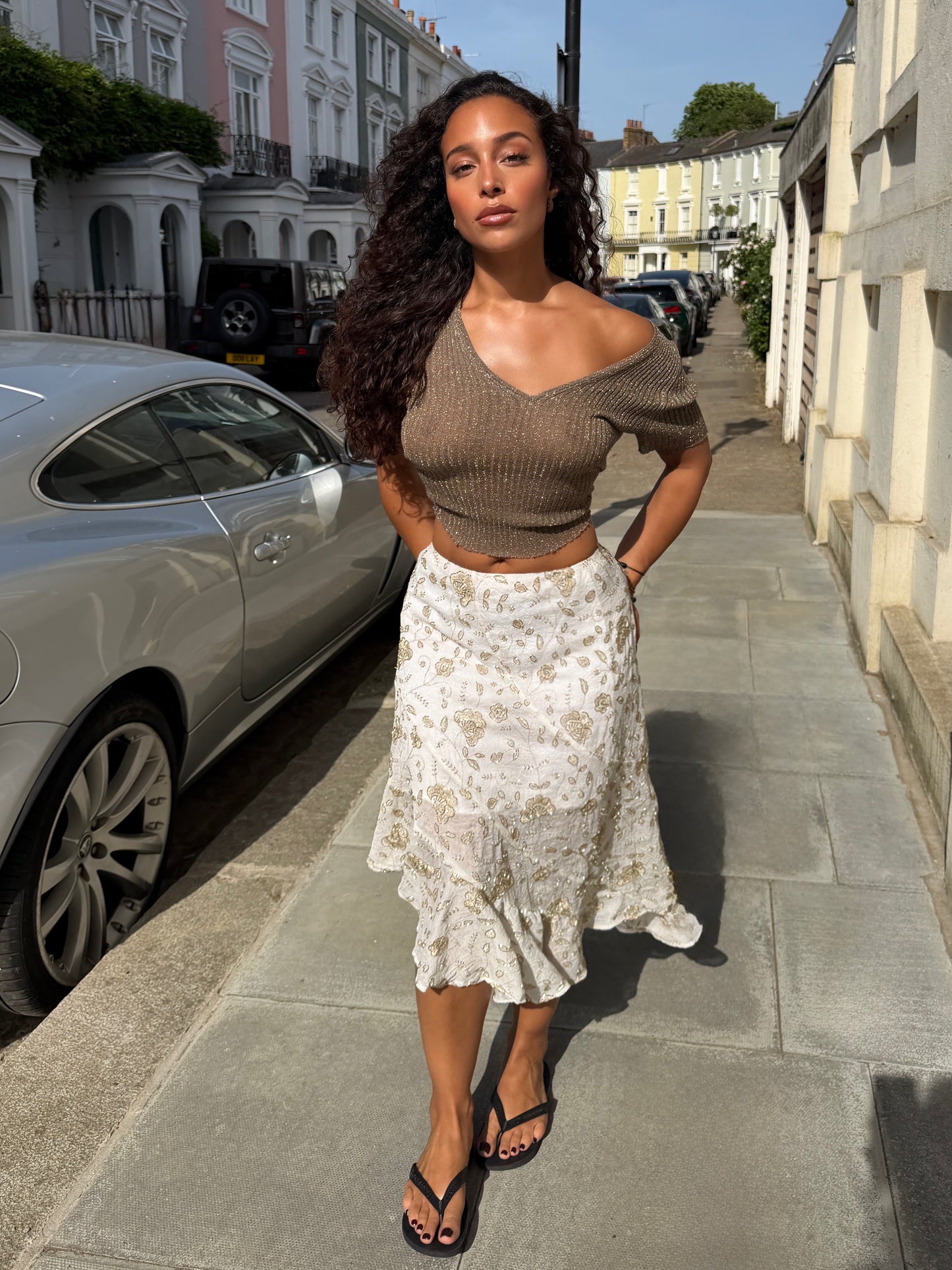 Waterfall skirt in 'Amalfi'